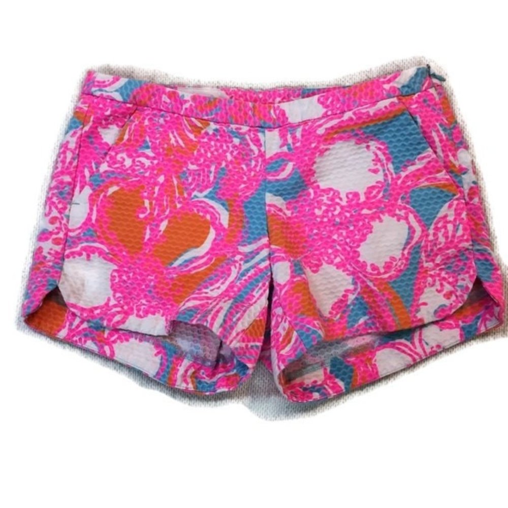 LILLY PULITZER Adie Shorts; Shorely Blue Feeling Tanked. Size 00